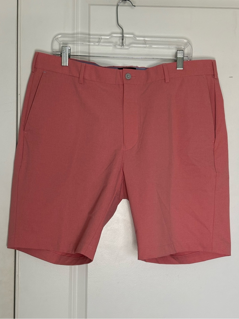 Peter Millar Crown Crafted Surge Tailored Fit Performance Pink Coral Shorts 38